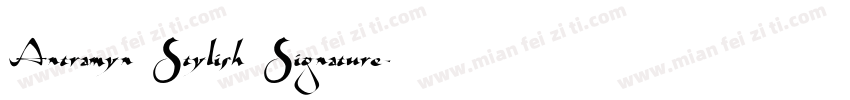 Antramyn Stylish Signature字体转换